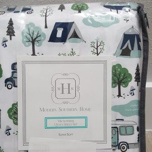 Summer camping microfiber Queen sheet set